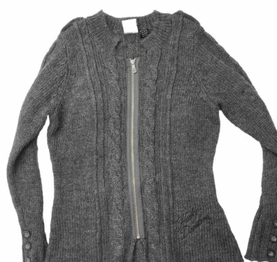 Cárdigan bordado Harley Davidson para mujer M mezcla de lana cremallera suéter Foto 1 de 4