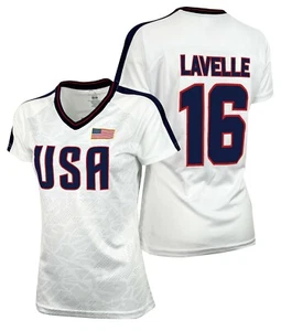 Official USWNT Rose Lavelle Youth Soccer Jersey #16 - Licensed USA Flag - Picture 1 of 6