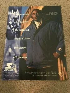 Vintage 1990s STERLING SHARPE STARTER Poster Print Ad STARTER PARKA JACKET RARE - Picture 1 of 1