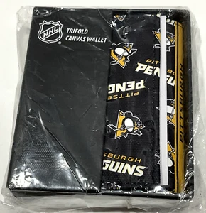 NOS Rico NHL Pittsburgh Penguins Canvas Tri-Fold Wallet  NHL Officially Licensed - Picture 1 of 5