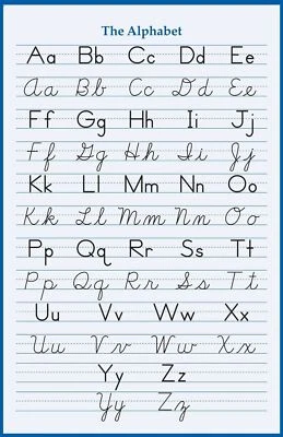 ALPHABET HANDWRITING CURSIVE POSTER - Poster 20x30 Foto 1 de 2
