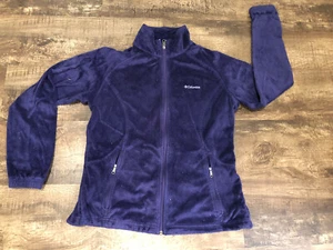 Columbia Jacket Women Size L Sweatshirt Fleece Soft Zip Up Purple Color - Picture 1 of 10
