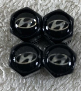 Genuine Metal Tire Air Stem Valve Covers Set. Perfect For Hyundai Auto Lovers - Picture 1 of 3