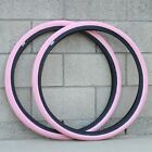 Pair Of Cult Bmx Vans 29" Bicycle Tires Rose Pink W/ Black Sidewalls