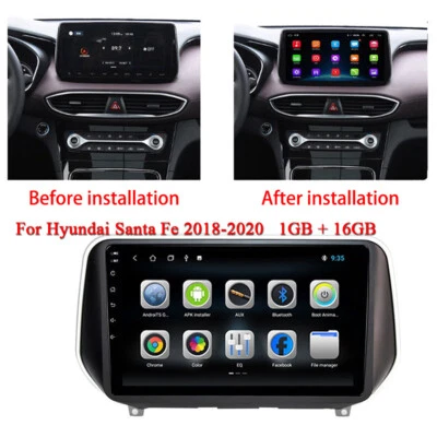 10" Android 10.0 Stereo Radio GPS Nav Wifi 1+16GB For Hyundai Santa Fe 2018-2020 - Image 1 of 4