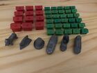 Monopoly 12 Red Hotels & 30 Green Houses 6 Pieces Spare Replacement 1972
