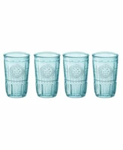 Vaso romántico de vidrio Bormioli Rocco 10,25 OZ - Juego de 4 - azul claro - Imagen 1 de 7