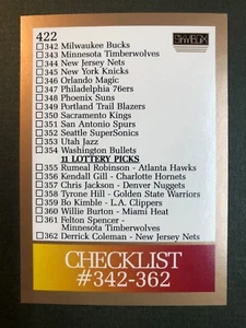 1990 SkyBox #422 Checklist: 342-382 and 363-382 (Pack Fresh!) - Picture 1 of 4