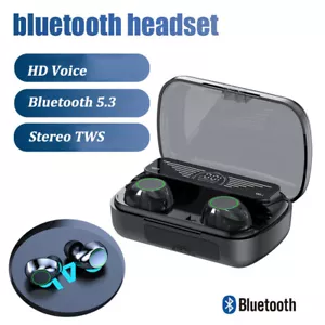Bluetooth 5.3 Earbuds True Wireless Headphones Super Bass Waterproof Headset - Picture 1 of 17