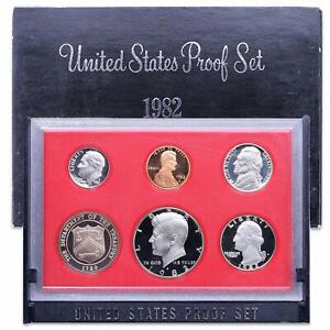1982 S Proof Set Original Box 5 Coins US Mint