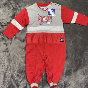 Starter Vintage Baby Hockey Einteiler Neu Rot 24 Monate - Bild 1 von 6