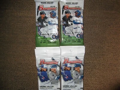 (4)2019 & 2020 BOWMAN BASEBALL JUMBO VALUE PACKS LOT, 19-CARDS PER PACK!  AUTO?? - Image 1 of 2