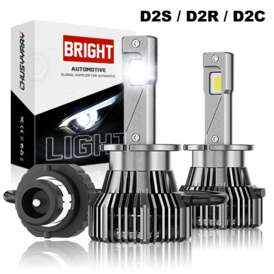 For 2010-2013 Mazda 3 Low & High Beam D2S D2R LED Headlight Bulbs Kit 6000K - Image 1 of 4