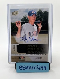 2009 Upper Deck Sig #UFWA-27 Nicky Delmonico USA National Team Jersey Auto #/899 - Bild 1 von 2