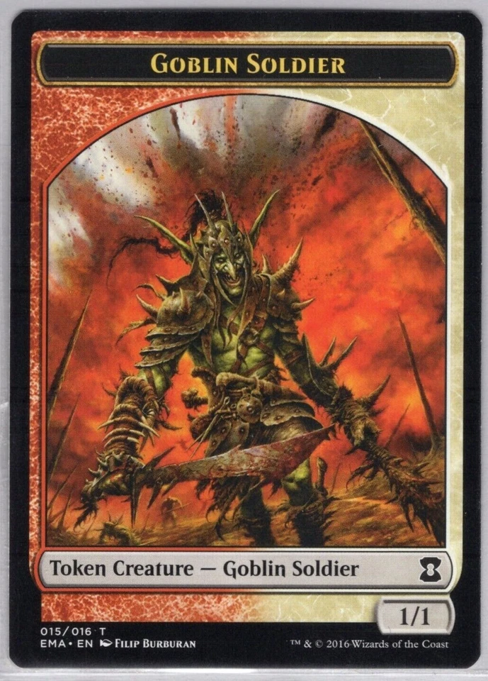 Goblin Soldier Token Eternal Masters Light Play MTG Magic DNA GAMES - Image 1 of 1