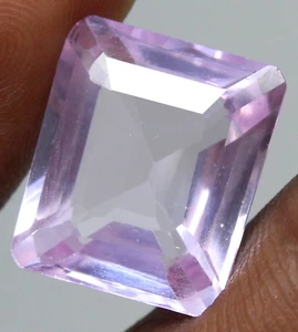 Natural 15.00 Ct Certified Brazil Pinkish Morganite 15x13 MM Emerald Loose Gems - Picture 1 of 8