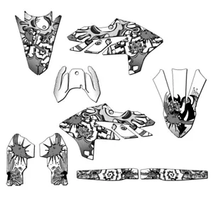 2023 YZ 450 F ZANY White Senge Graphics Kit Compatible with Yamaha - Foto 1 di 10