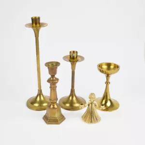 Brass Candle Holders - Convolute - Chandelier - Candelabrum - Vintage Phone - Picture 1 of 7