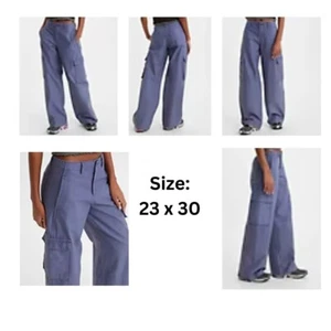 Pantalones de carga para mujer Levi's Crown azul pierna ancha 23 x 30 - Imagen 1 de 4