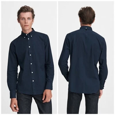 NWT $195 Rag & Bone Fit 2 Tomlin Poplin Button Down Shirt In Navy Size: XXL - Image 1 of 3