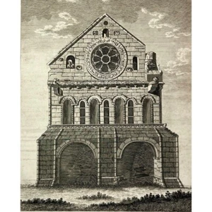 Original Antique 1786 Etching of Barfreston Church in Kent - John Peltro - Picture 1 of 2