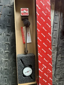 Starrett 657E Magnetic Base and Post Assembly w/ 25-131J Indicator w/Case STOCK - Picture 1 of 4