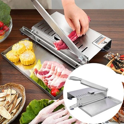 Manual Slicing Cutter Cutting Frozen Meat Slicers Machine Food Bone Beef Rolls - Image 1 of 4