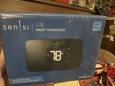 EMERSON SENSI LITE ST25U WI-FI SMART PROGRAMMABLE THERMOSTAT BLACK 786710569159 - Image 1 of 4
