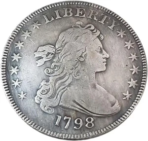 1795, 1796, 1797, 1798 Jahr Dollar Münze Liberty American United 1798  - Bild 1 von 4