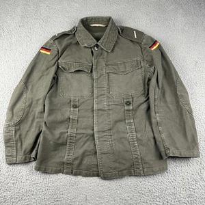 Vintage German Moleskin Army Jacket Adult Size 1 Olive Green Military - Picture 1 of 8