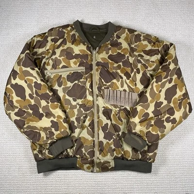 Vintage Gamehide Men's Large Insulated Nylon Duck Hunting Zipper Jacket Camo - Image 1 of 4