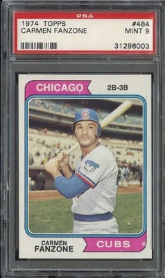 1974 TOPPS #484 CARMEN FANZONE PSA 9 CUBS *B74466 - Image 1 of 2