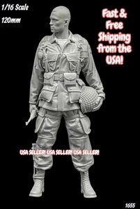 Figura de resina 1/16 120 mm US Airborne Trooper Standing con kit modelo de rifle M1 1655 - Imagen 1 de 5