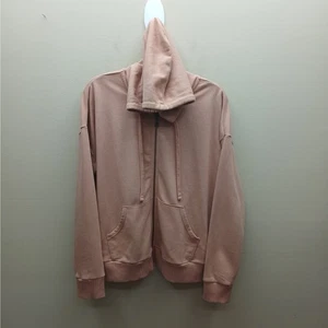 Natural Reflections Full-Zip Long-Sleeve Hoodie Jacket Cozy Light Mauve Large - Picture 1 of 6