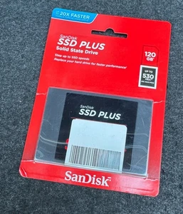 Unidad interna de estado sólido SanDisk 120 GB SSD Plus SDSSDA-120G (NUEVA) - Imagen 1 de 2