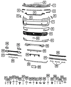 Genuine Mopar Fascia Applique 6UF43TZZAA - Bild 1 von 1