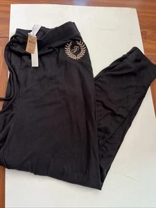 Victoria's Secret PINK Drawstring Jogger Lounge Pockets Sleepwear Black XL NWT - Picture 1 of 3