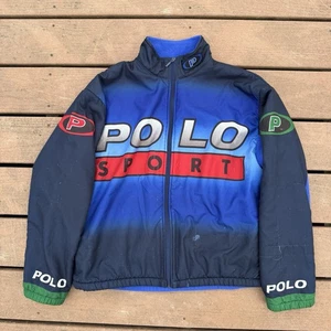Chaqueta polar deportiva Polo Ralph Lauren Polo vintage talla XL Pepsi Cycling 1993 92 - Imagen 1 de 21
