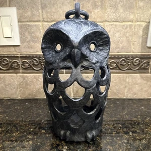 LINTERNA COLGANTE GRANDE DE HIERRO FUNDIDO DE COLECCIÓN GRANERO DE CERÁMICA 12" HALLOWEEN RETIRADA - Imagen 1 de 9