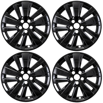 18" Gloss Black Wheel Skins Hubcaps FOR 2022-2025 Nissan Pathfinder (Set of 4) - Image 1 of 4