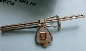 Old Tie Accessory, Initial D Tie Clip Silvertone 1920- 30's Personalized Gift - Picture 1 of 6