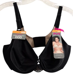 Maidenform Comfort Devotion 34DD Bügel BH schwarz Spitze #09451 ungepolstert - Bild 1 von 9