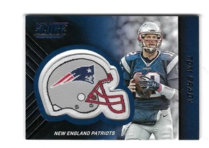 TOM BRADY 2016 SCORE MINI HELMET PATCH SP #8 $40.00 NEW ENGLAND PATRIOTS - Picture 1 of 2