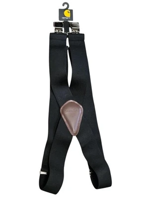 Carhartt Men's Rugged Flex Elastic Two-Tone Utility Suspenders Black 52" length - Image 1 of 4