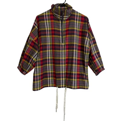 The GREAT Top Mujer Talla 0 Rojo Viaje Cuadros Cuarto Cremallera Bluegrass Cordón Foto 1 de 4