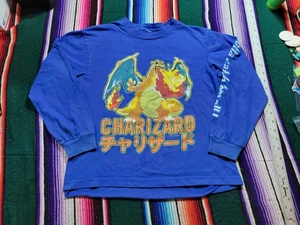 Vintage Pokemon Charzard 2000 Nintendo Long Sleeve T-Shirt Size Youth Small - Picture 1 of 12