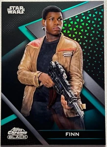 2022 Star Wars Chrome Black, Finn (24) Green Refractor Parallel Card #23/99 - Bild 1 von 2