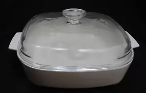 Vintage Corning Ware 2 Quart Microwave Browning Dish with Lid MW-A-19 - Bild 1 von 14