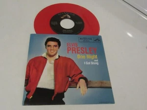 Elvis Presley  45  & Picture Sleeve   One Night    RCA Red Vinyl - Picture 1 of 1