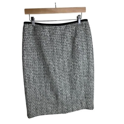 Falda de tweed multicolor negra talla 6 de Calvin Klein nueva con etiquetas Foto 1 de 4